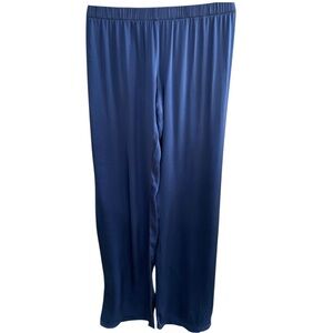 Nouvelle Palm Beach Silk Satin Navy Pants S